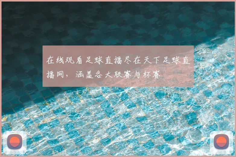 在线观看足球直播尽在天下足球直播网，涵盖各大联赛与杯赛